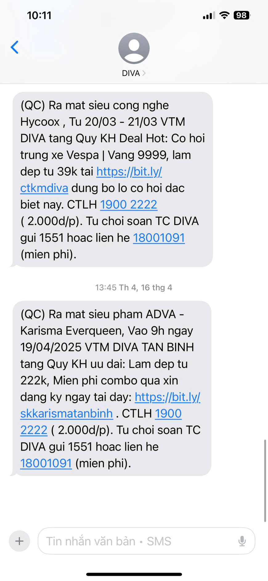 SMS Quảng Cáo